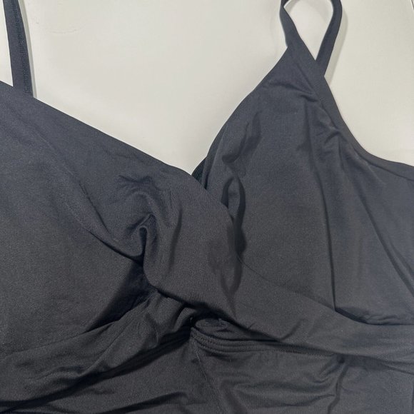 NEW $115 Sea Level [ 16 DD/E Cup ]‎ Twist front Tankini Top in Black - Picture 6 of 12